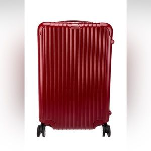 Rimowa red suitcase